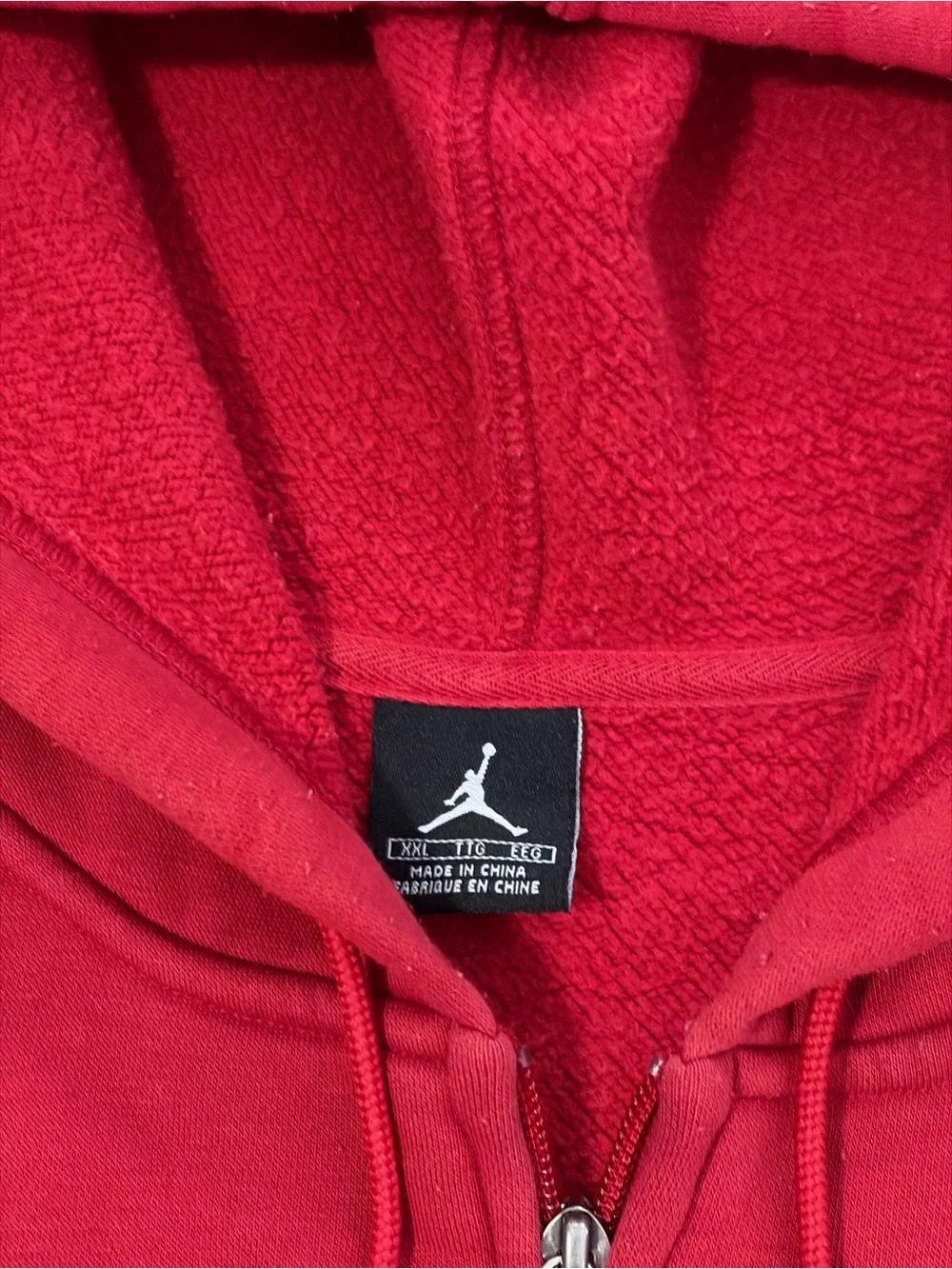 Jordan Is It The Shoes? Zip Up Hoodie Jacket Mens 2XL Red Basketball Fleece